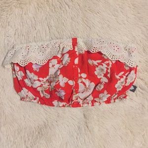 Kendall & Kylie red floral bandeau